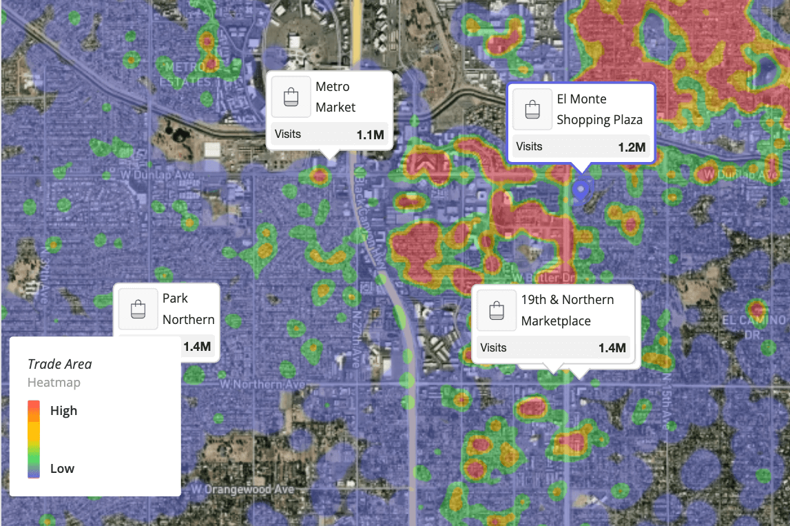El Monte Shopping Plaza Trade Map Image