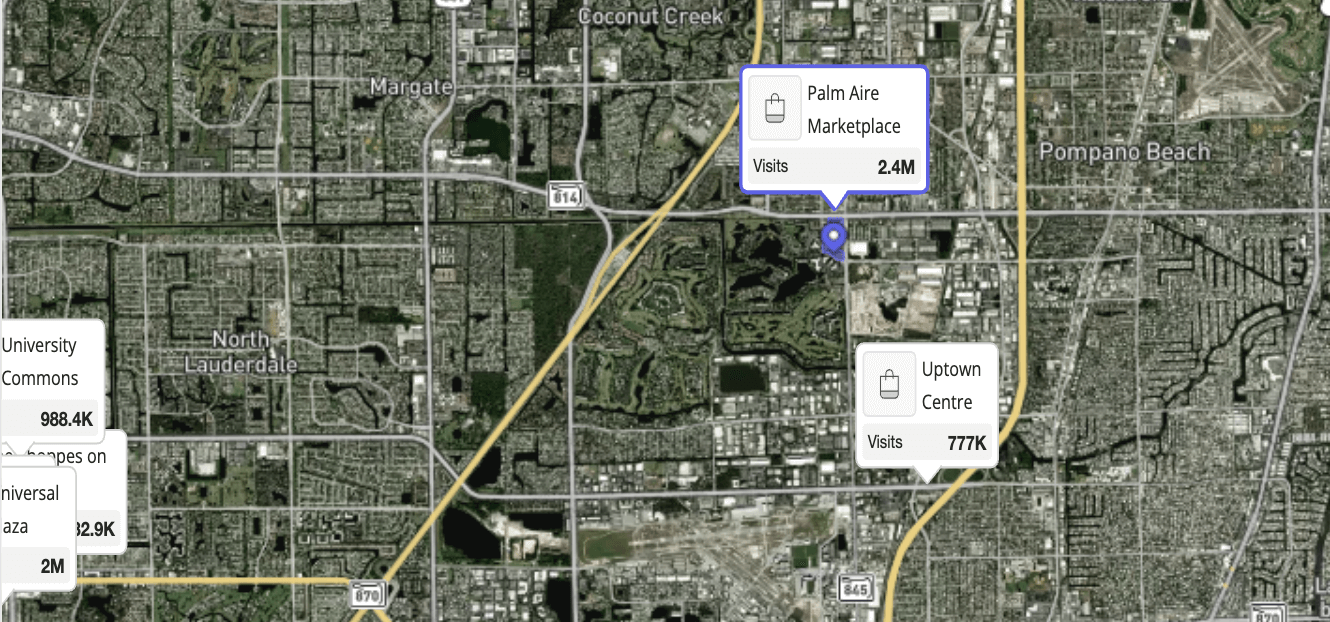 Palm Aire Marketplace trade map image